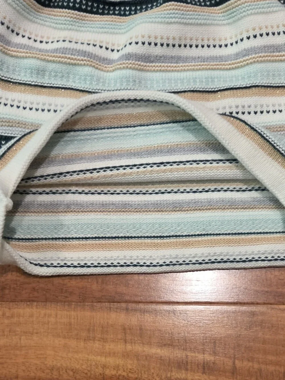 Gymboree EUC 18-24 Months Ivory/Green Striped Sweater Dress